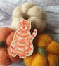 Ginger Cat Wooden Pin Brooch - Image 3