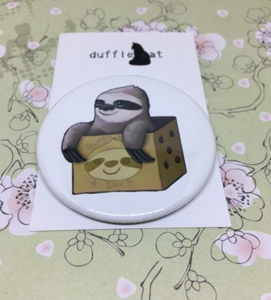 Sloth in a Box Magnet