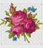 207A - Victorian Flowers The Pink Rose cross stitch pattern (PDF counted chart) - Image 2