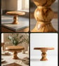 Natural wood cake stand 