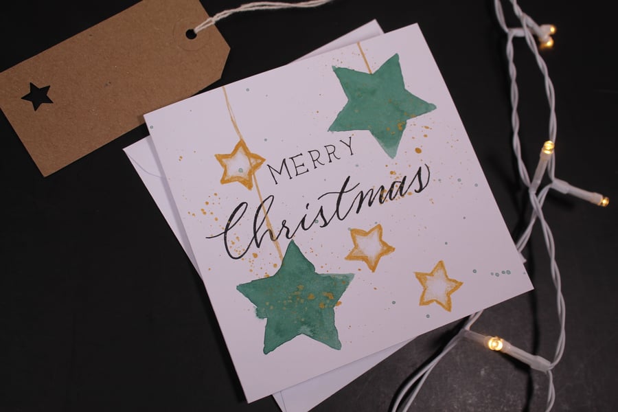 Hand Painted Christmas Card