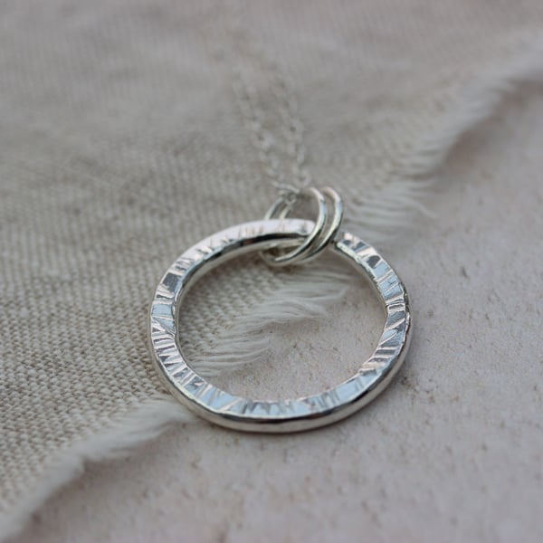 Recycled Sterling Silver Hoops Pendant