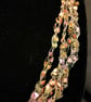 Crocheted necklace, lightweight in pastel shades of pink and yellow - Image 4