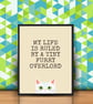 Funny White Cat Print - My Life Is Ruled by a Tiny Furry Overlord  - Image 7