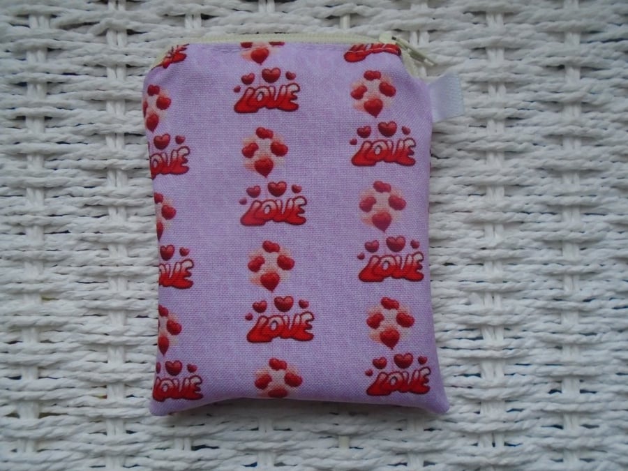 Love Themed Coin Purse or Card Holder.