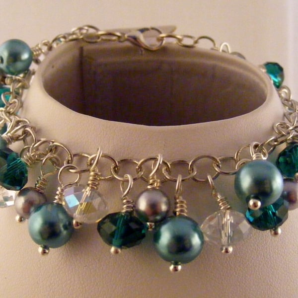 Teal Charm Bracelet