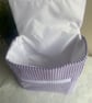 Purple and White Gingham Handmade Insulated Lunch bag  - Image 4
