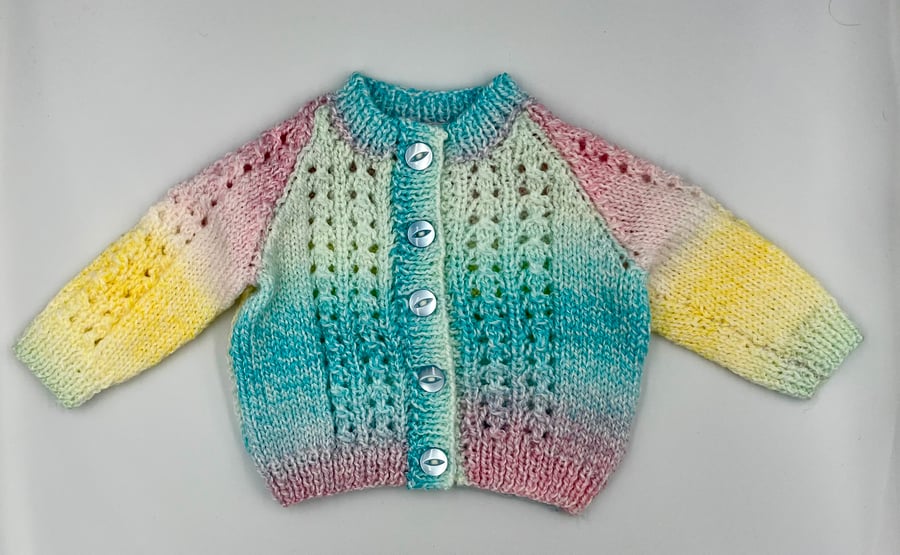 Hand knitted cardigan 6-12 months