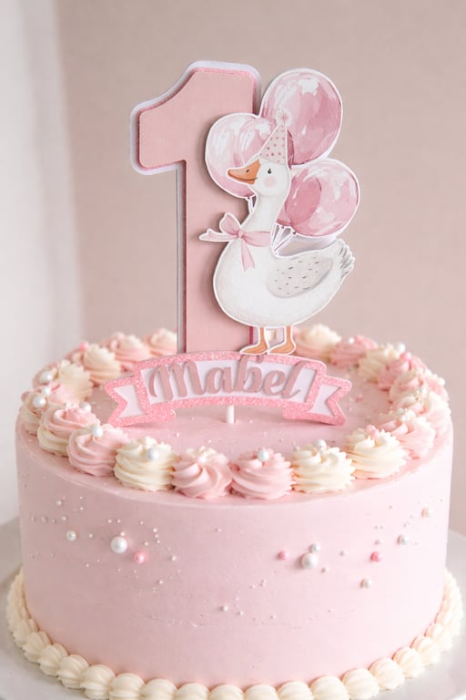 One Silly Goose First Birthday Cake Topper