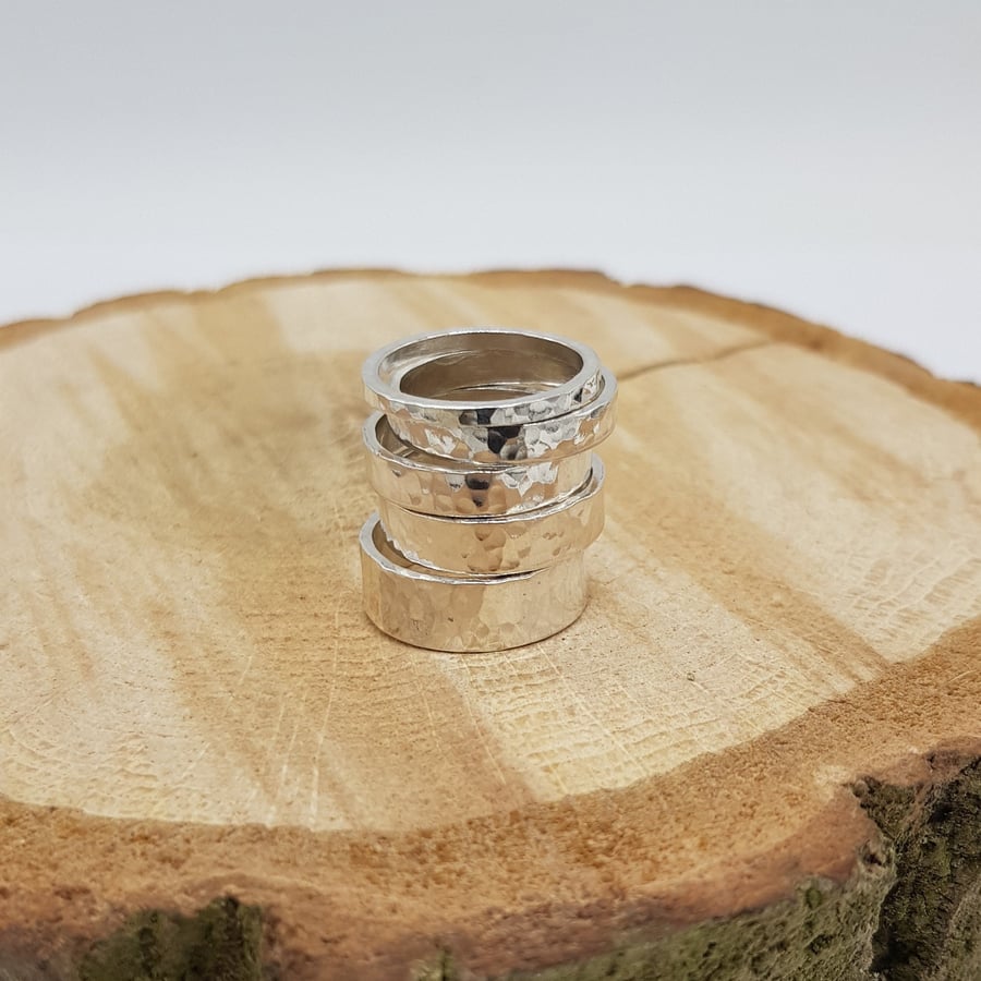 Hammered Sterling Silver Ring