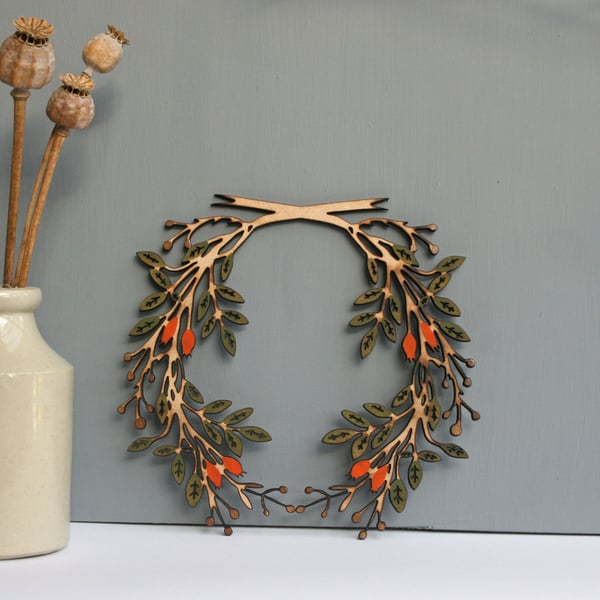 Large wooden hedgrow wreath - No. 2