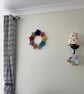 Bright rainbow Knitted Star Wreath  - Image 3