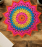 colourful crochet mandala doily - Image 1