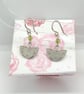 Peridot sterling silver earrings floral design gift for her August birthstone - Image 2