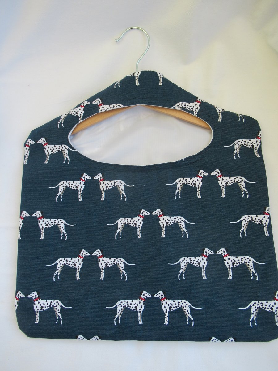 Dalmatian themed ,Hanging Style Peg Bag, Handmade from Sophie Allport's Fabric