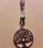 Sterling Silver Tree of Life and Black Agate Necklace (birthstone customisable) - Image 2