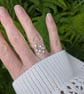 Sterling silver lichen ring with moonstone - Image 2