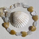 Golden Jade, Honey Quartz & Yellow Tourmaline Gemstone Beaded Necklace