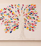 Original Textured Tree Canvas Painting - Roots of Colour - Colourful Wall Art