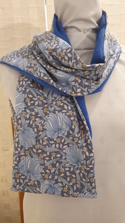 Liberty of London Print Long Scarf.Cotton Tana Lawn Cashmere.  