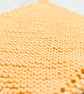 Hand knitted cotton wash cloth - peach - Image 3