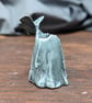 Pewter Thimble of a Candle and Tiny Flying Moth