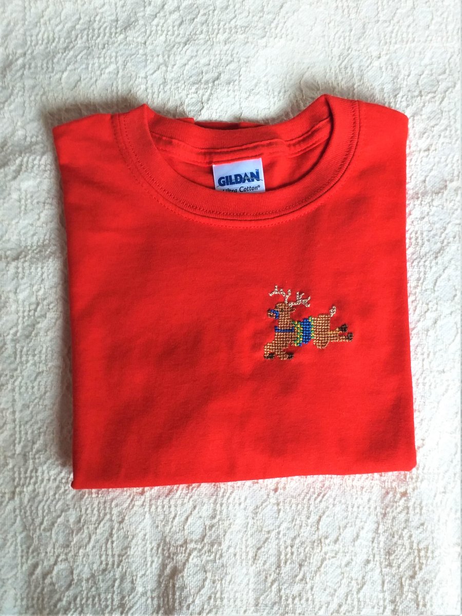 Reindeer T-shirt Age 6 (XS Youth)