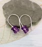 Silver and Amethyst Hook Earrings - Image 9