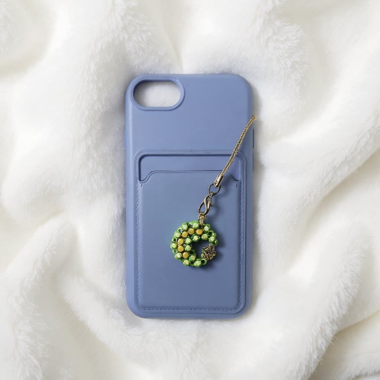 Green & Yellow Moon Phone Charm – Celestial Gothic Collection