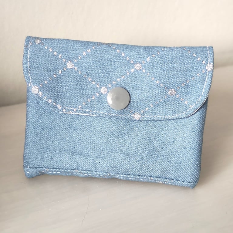Denim purse, credit card, gift card holder