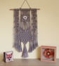 macrame wall hanging, bamboo boho style macrame - Image 1