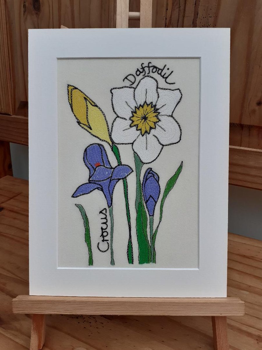 STOCK CLEARANCE Daffodil & Crocus Giclee Print 