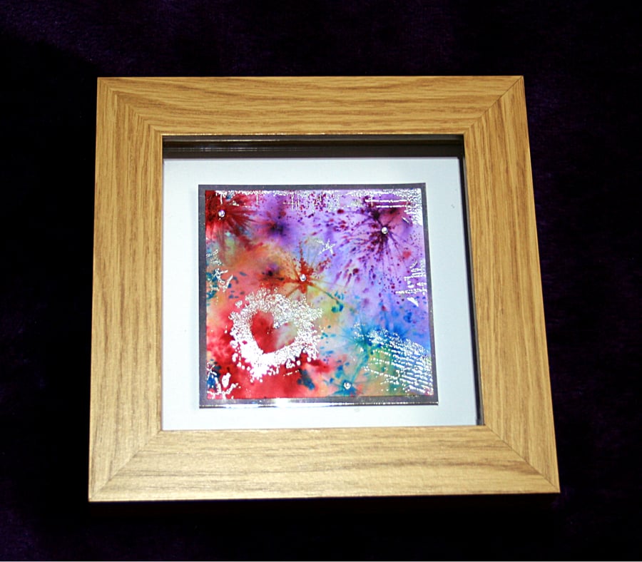 Silver Burst Frame - Handcrafted Framed Artwork - dr17-0073