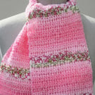 Pretty floral style crocheted scarf - Blossom Crocheted Scarf - Easter Gift