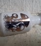 Stoneware bud vase with a copper toadstool image - Image 4