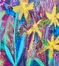 Spring Garden Daffodils, original painting - Image 4