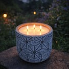 Geo design Citronella & Lemongrass garden candle