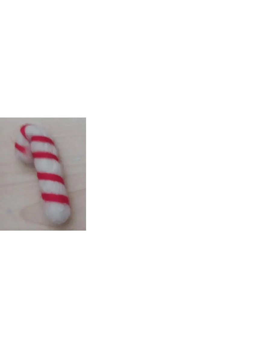 Candy Cane Christmas Patch needle felt Handcrafted OOAK