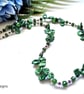 Keshi Pearl, Russian Diopside, Rare Rhodalite Garnet Sterling Silver Necklace  - Image 4