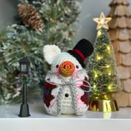 Snowman Piggy in a Blanket