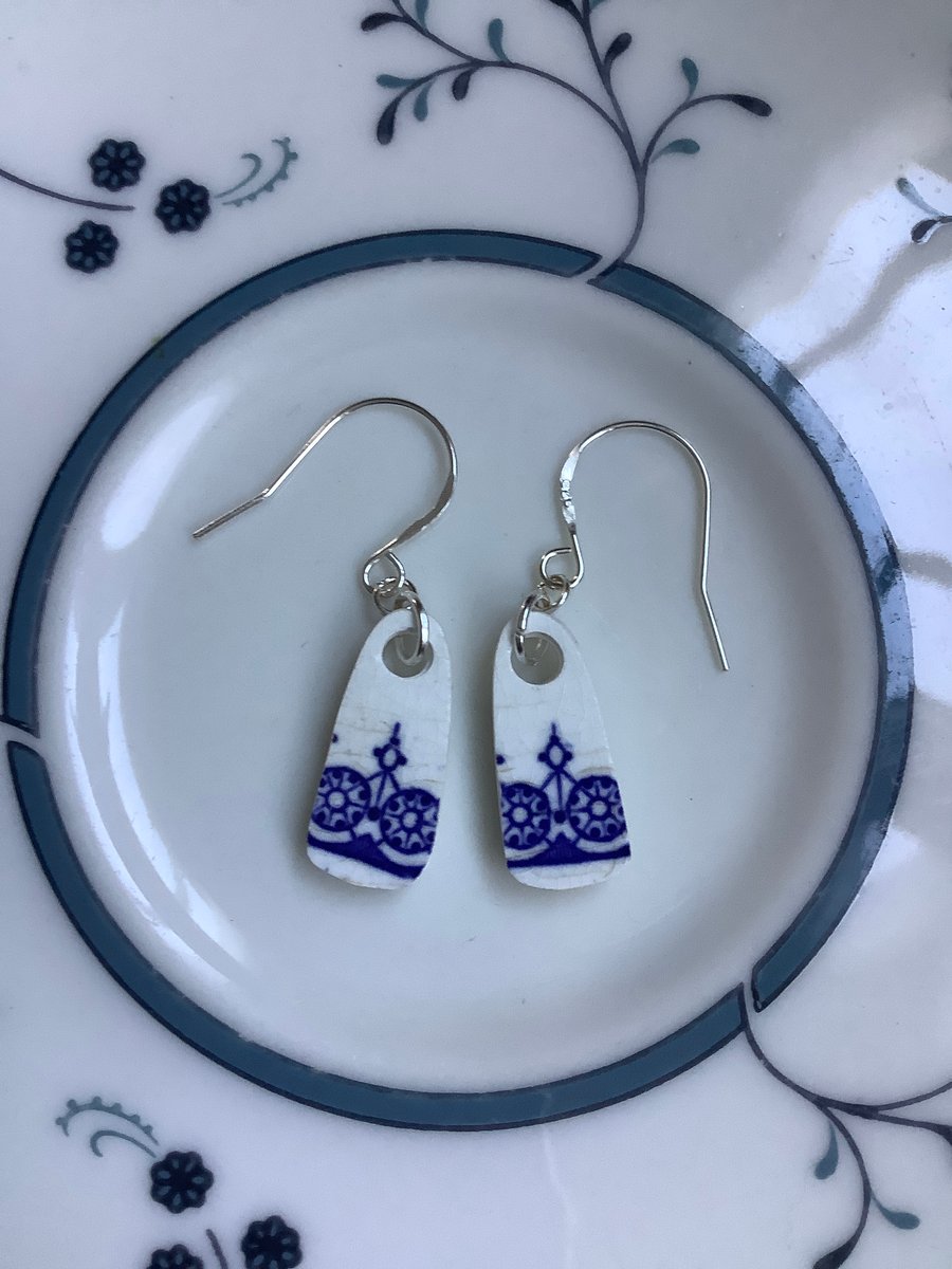 Handmade Drop Earring, One of a Kind Unique Eco Friendly Gifts Sterling Silver