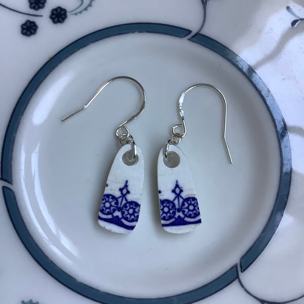 Handmade Drop Earring, One of a Kind Unique Eco Friendly Gifts Sterling Silver