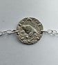 Mole Engraved Sterling Silver Coin Bracelet - Image 10