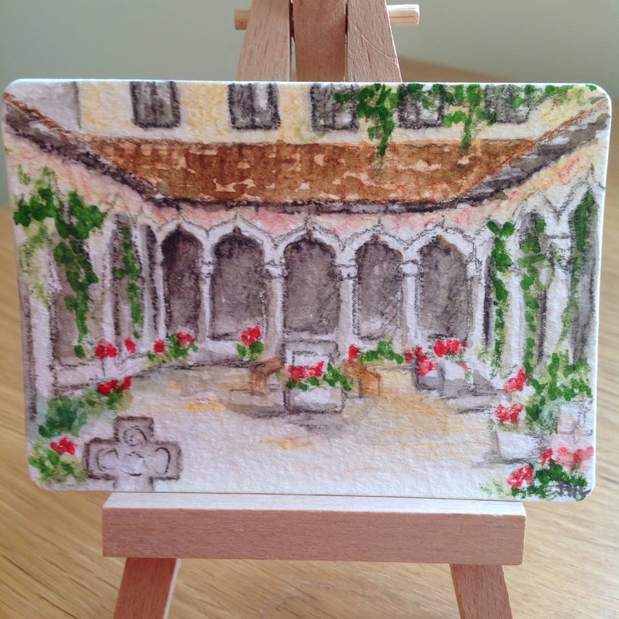 Original watercolour 'Old Town, Bucharest' ACEO