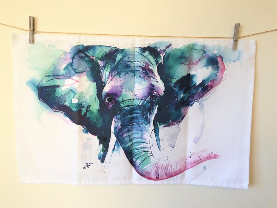 Elephant Tea Towel 