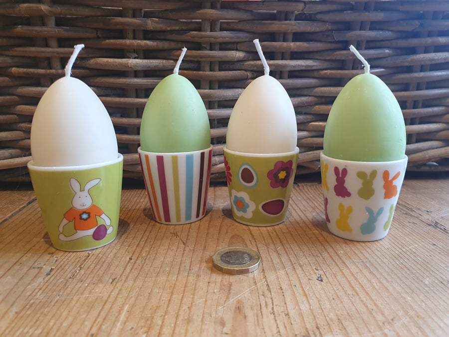 Bright Easter Egg Cup Candle Set