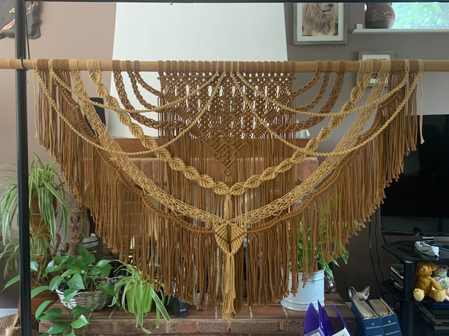 Large macrame wall hanging, Boho Style - MADE TO ORDER in range of colours