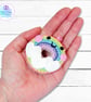 Crochet rainbow doughnut bag charm, rainbow decoration, rainbow gift, bag charm. - Image 8