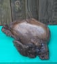 Rustic pebble-shaped wood vase - Image 3