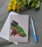 Police officer frog greeting card